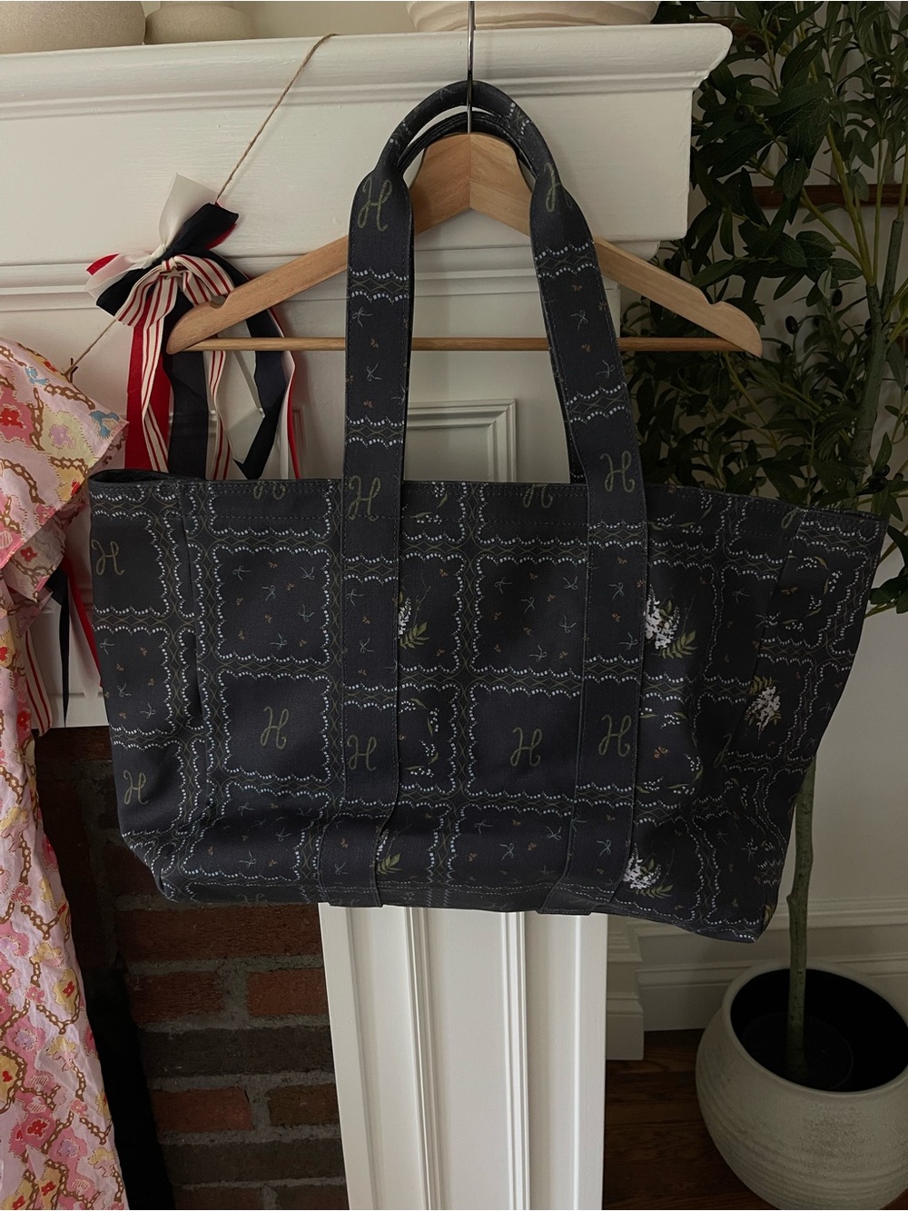 Hill house patchwork Canvas Tote Bag rare!!